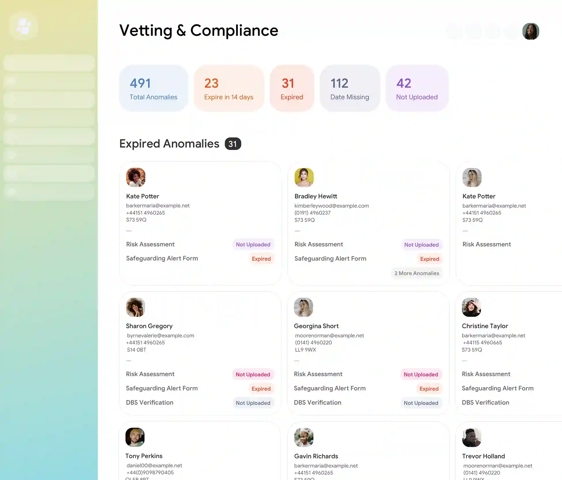 Arez Operate Vetting & Compliance preview